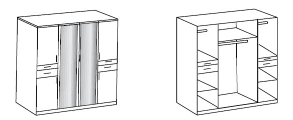organisation intérieur de l'armoire moderne